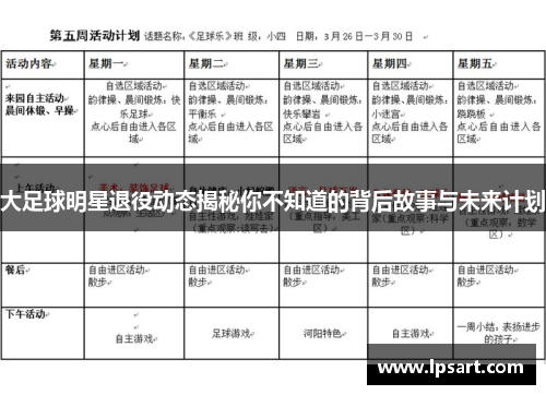 大足球明星退役动态揭秘你不知道的背后故事与未来计划
